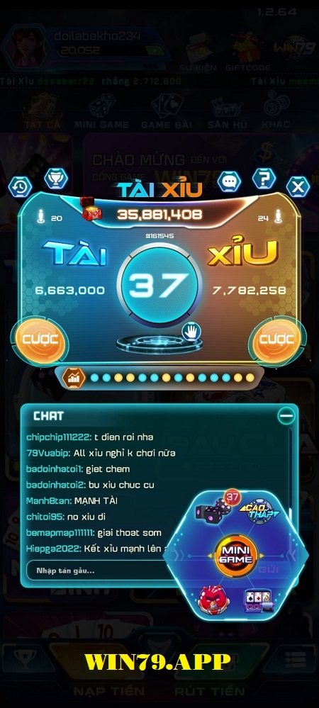 GAME TÀI XỈU WIN79, game tài xỉu online