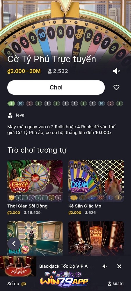 gameshow win79, gameshow tại casino