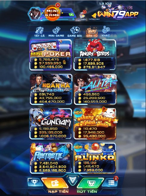 Nâng cấp hũ thưởng Jackpot game slot