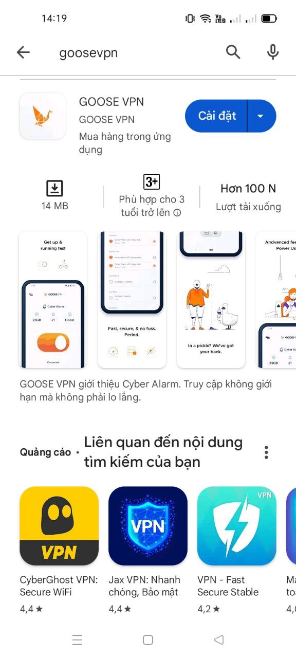 Tìm kiếm ứng dụng trên cửa hàng Google Store